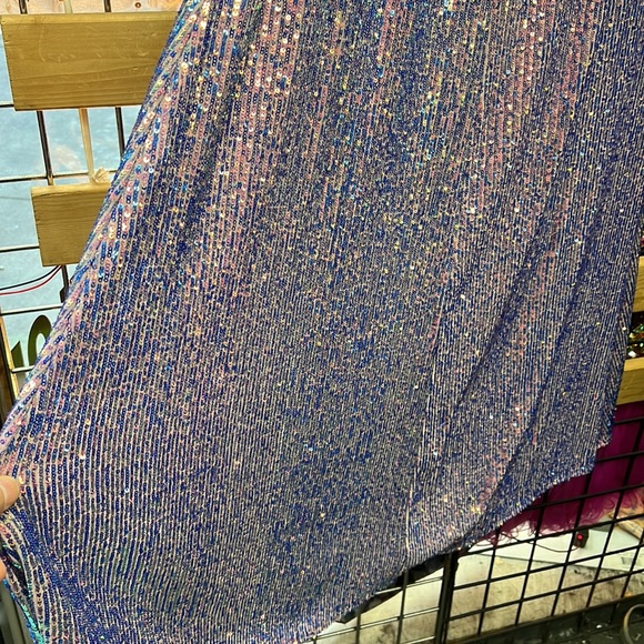 NWT,Morgan & Co Sequin Embellished Gown,rose/lilac - Picture 9 of 17